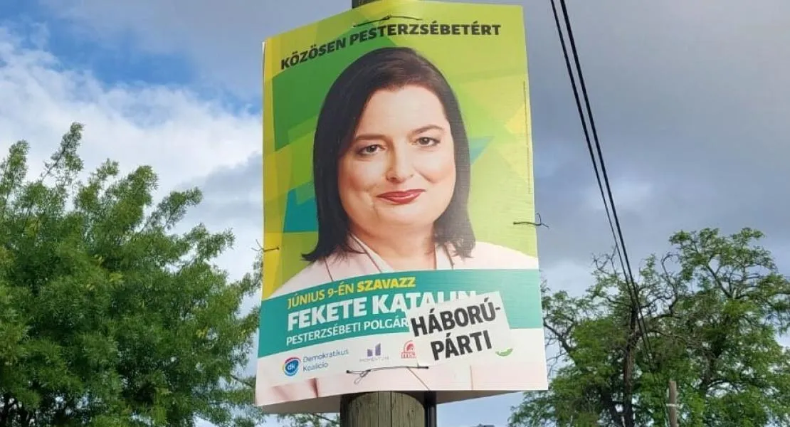 Fekete Katalin pesterzsébeti polgármesterjelölt feljelentést tett, amiért megrongálták a plakátjait