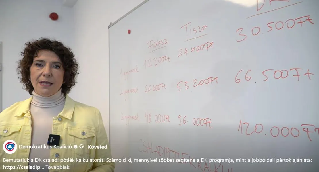 Dobrev Klára: Bemutatjuk a DK családi pótlék kalkulátorát