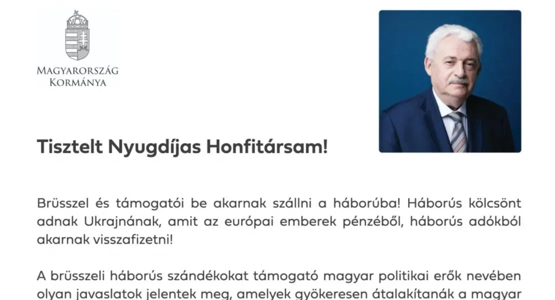 Feljelentést teszünk Fónagy János nyugdíjasoknak küldött levele miatt!